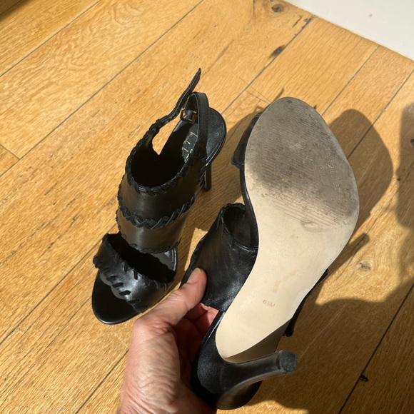 Nicole Miller Artelier Percy black leather heel- Size 6.5 - Picture 7 of 8